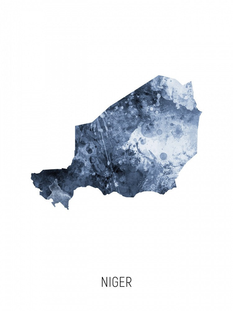 Niger Aquarellkarte