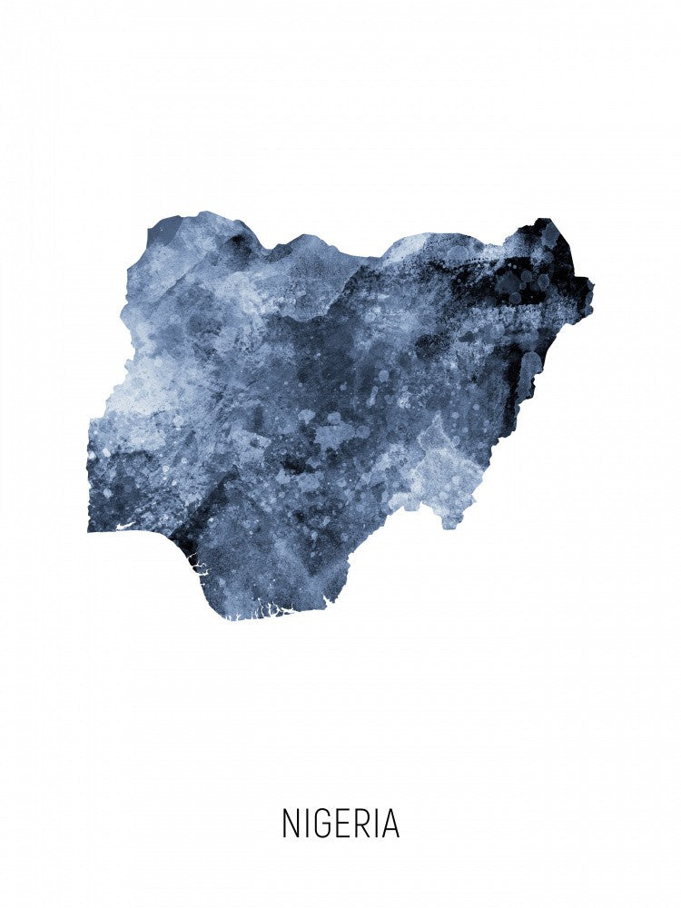 Nigeria Watercolor Map