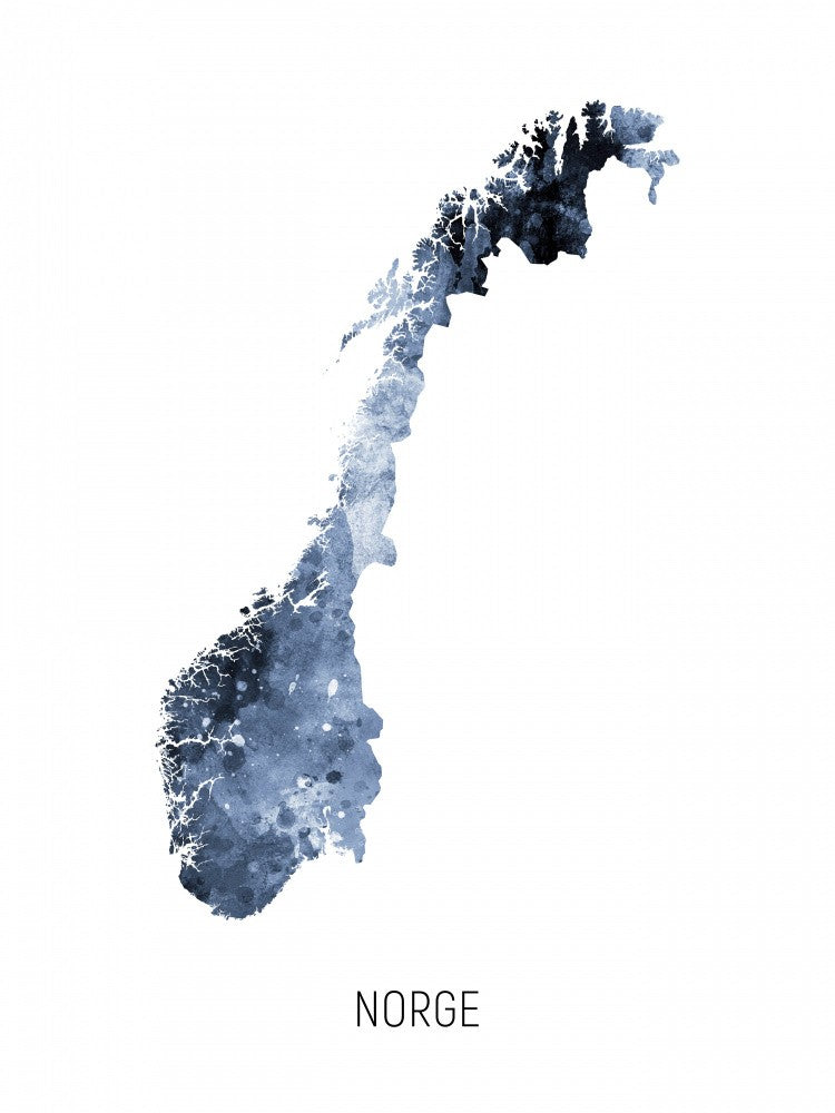 Norge Watercolor Map