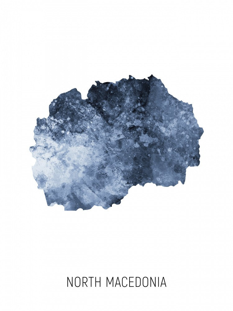 North Macedonia Watercolor Map