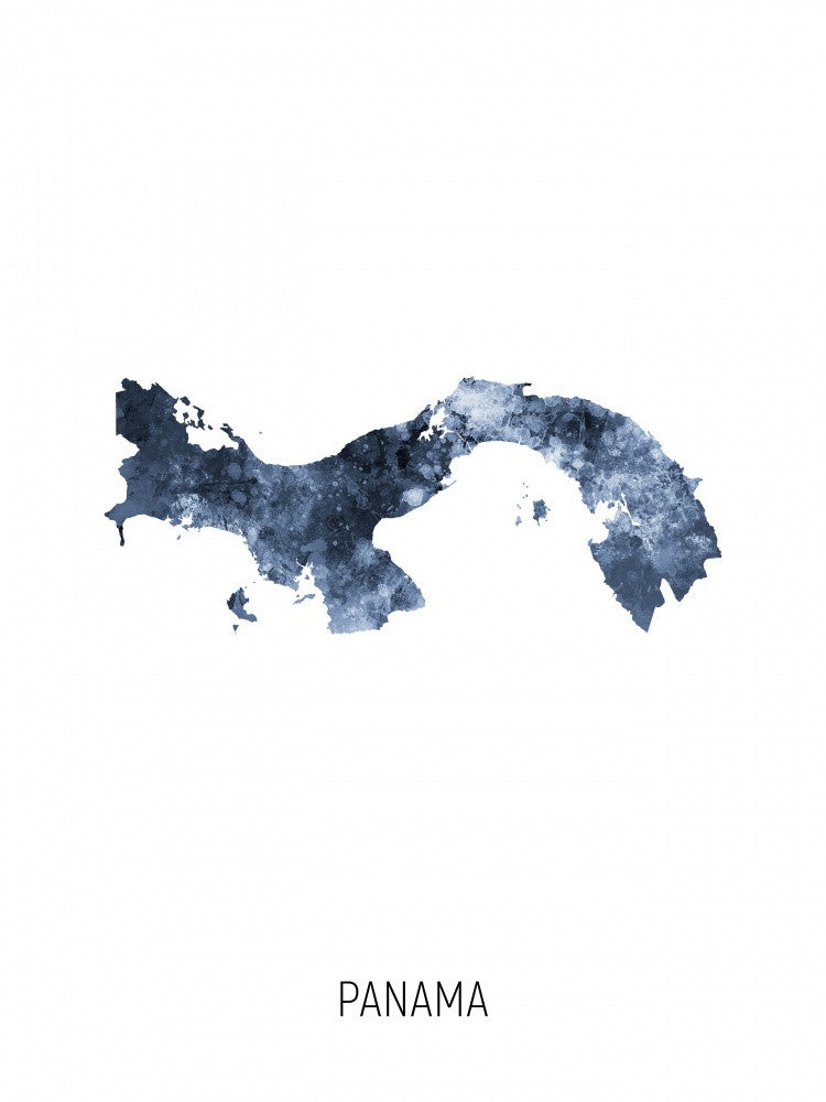 Panama Watercolor Map