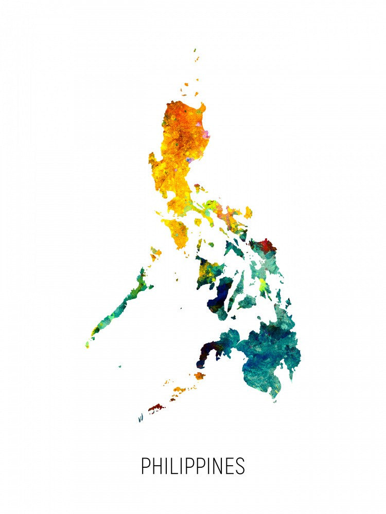 Philippinen Aquarellkarte