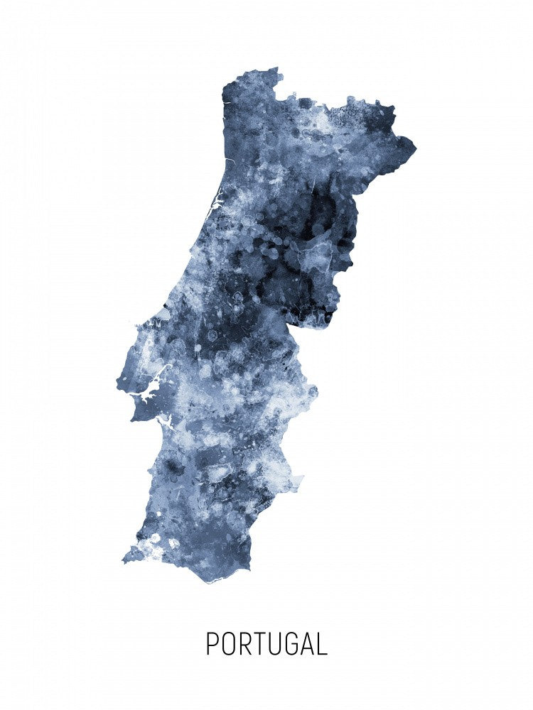 Portugal Watercolor Map