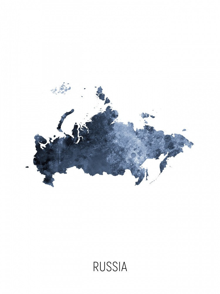Russia Watercolor Map