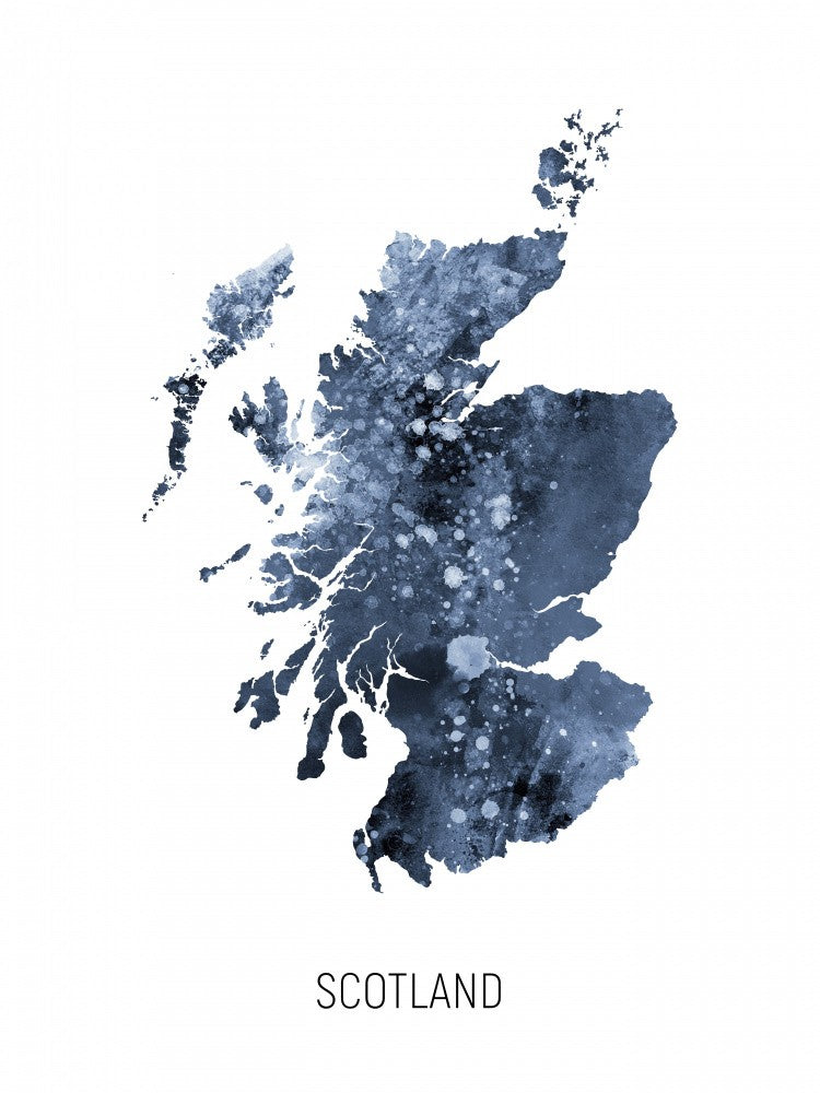 Scotland Watercolor Map