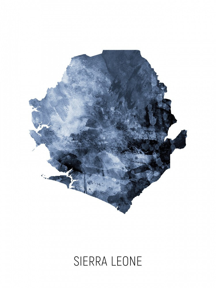 Sierra Leone Watercolor Map