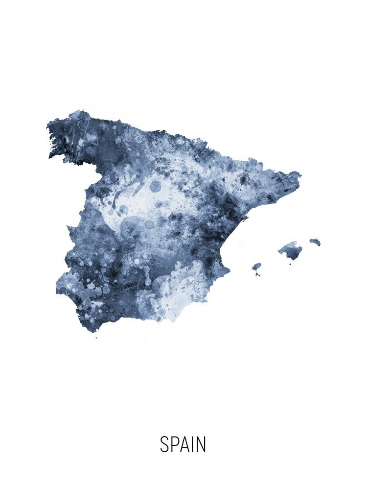 Spain Watercolor Map