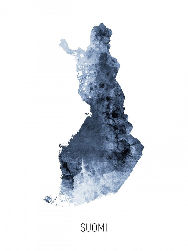 Suomi Watercolor Map
