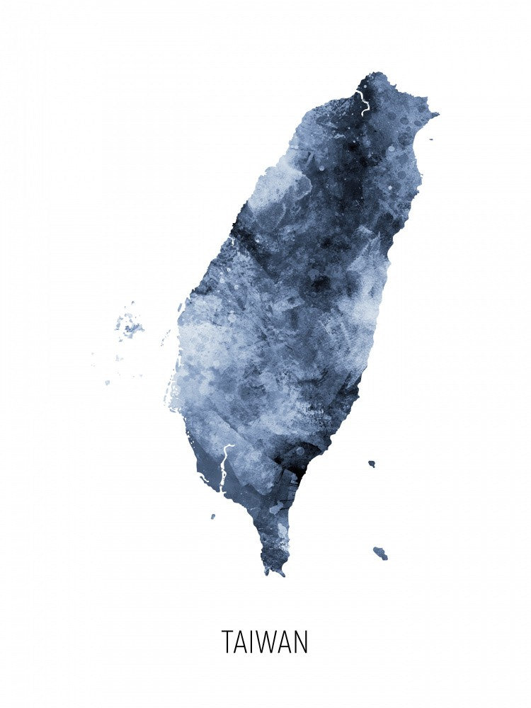 Taiwan Watercolor Map