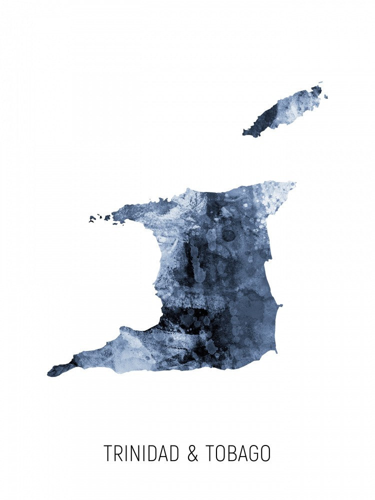 Trinidad &amp; Tobago Watercolor Map