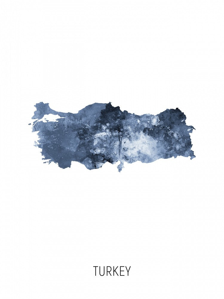 Turkey Watercolor Map