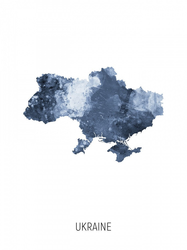 Ukraine Watercolor Map