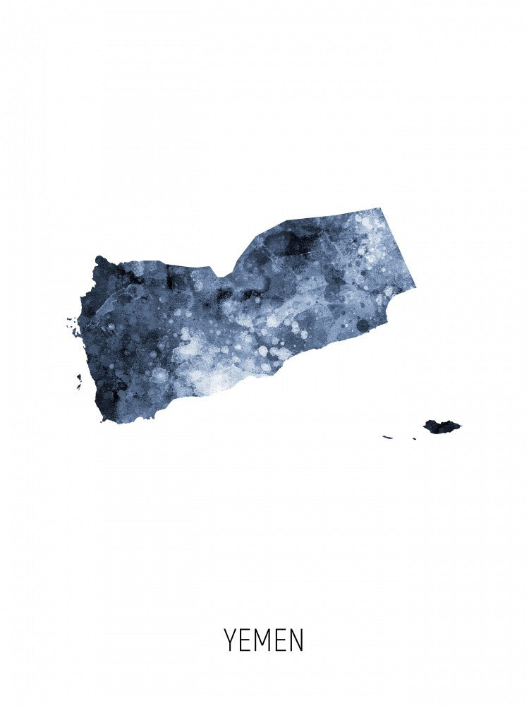 Yemen Watercolor Map