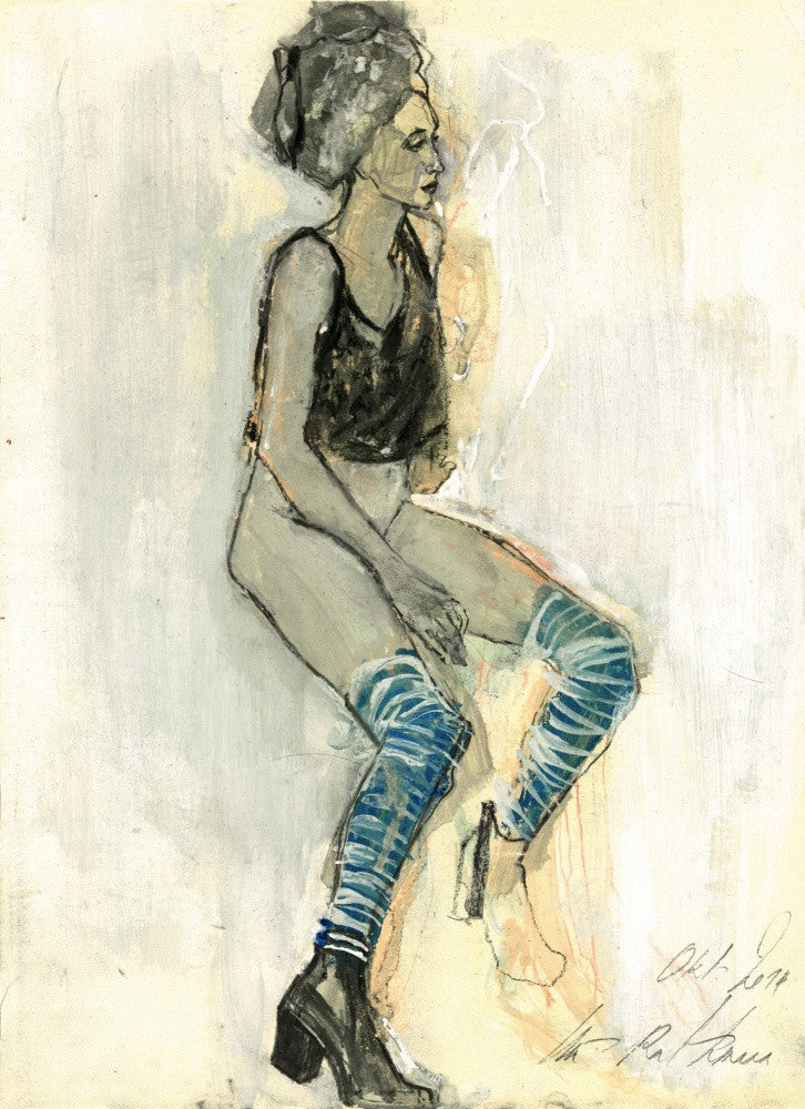 Seated in Stripes