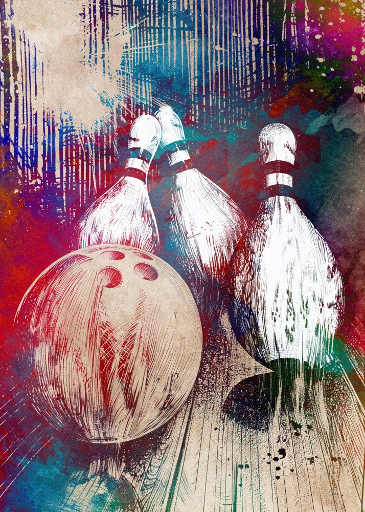 Bowling Sport Art