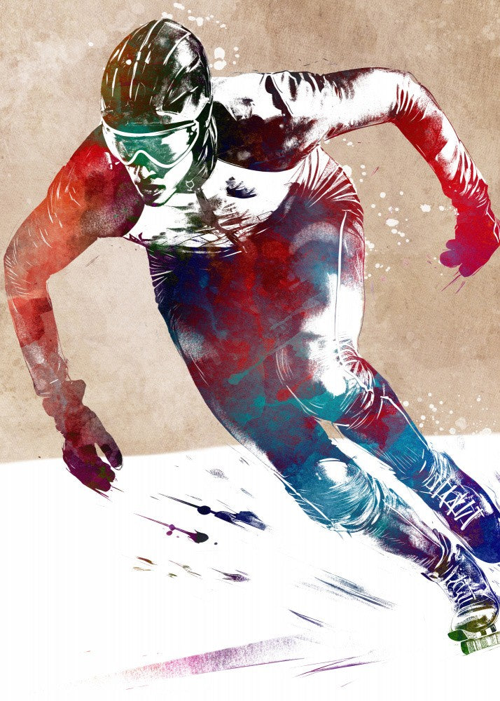 Speed Skating Sport Art