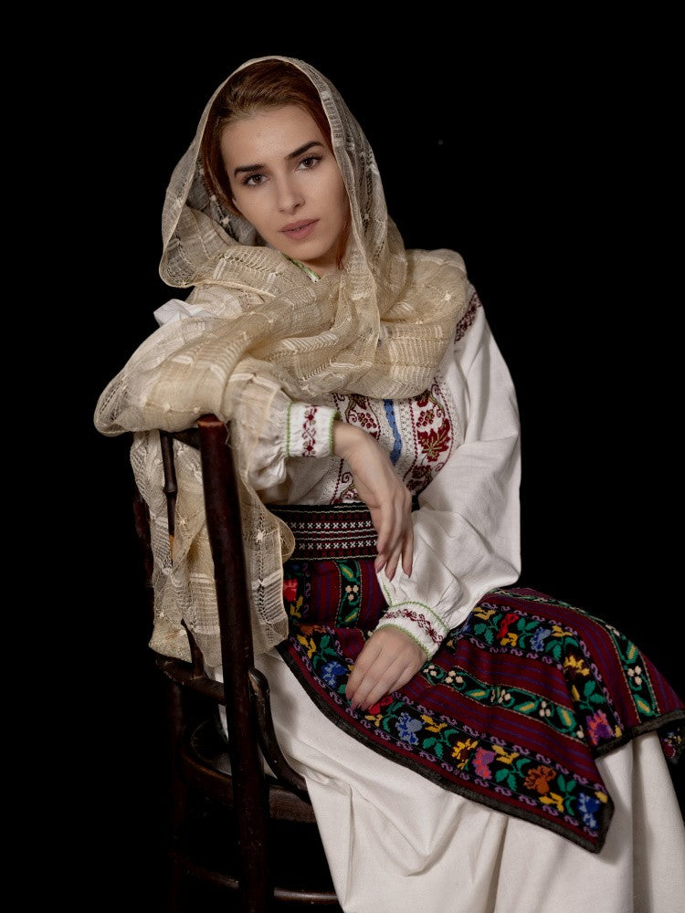 Woman in Romanian folk costume