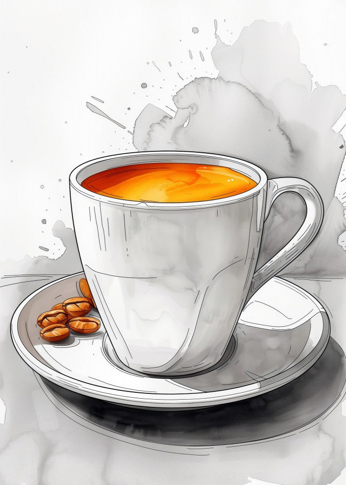 I Love Coffee Food Illustration Art (2)