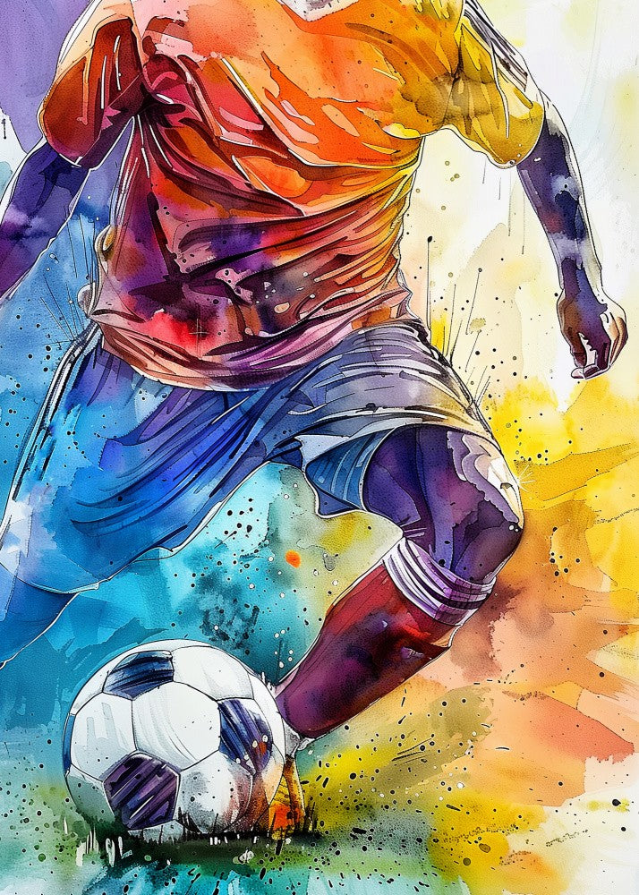 Sport Watercolor Football Player (2)