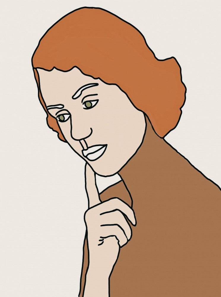 Denkende Frau