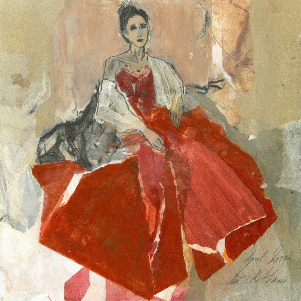Lady in Scarlet Gown