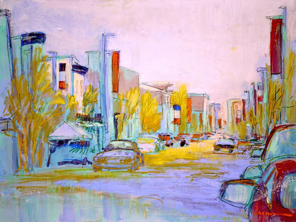 Sunlit Street Scene