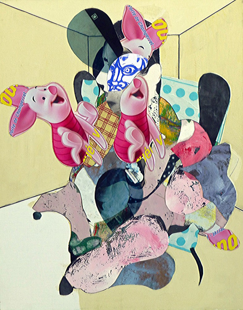 man with armchair and pets