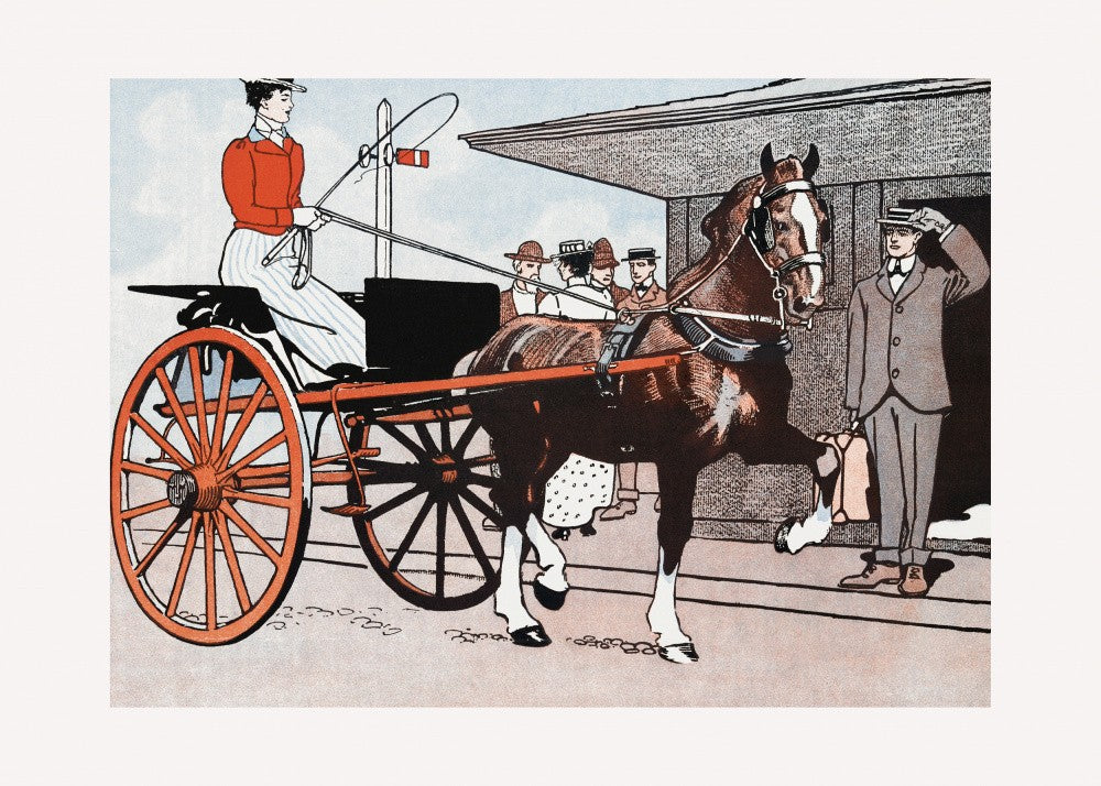 Woman In a Horse Carriage (ca. 1890–1907)