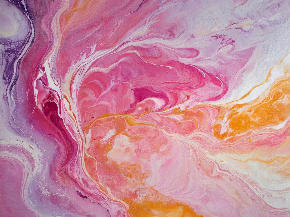 Swirling Patterns In Pink, Orange