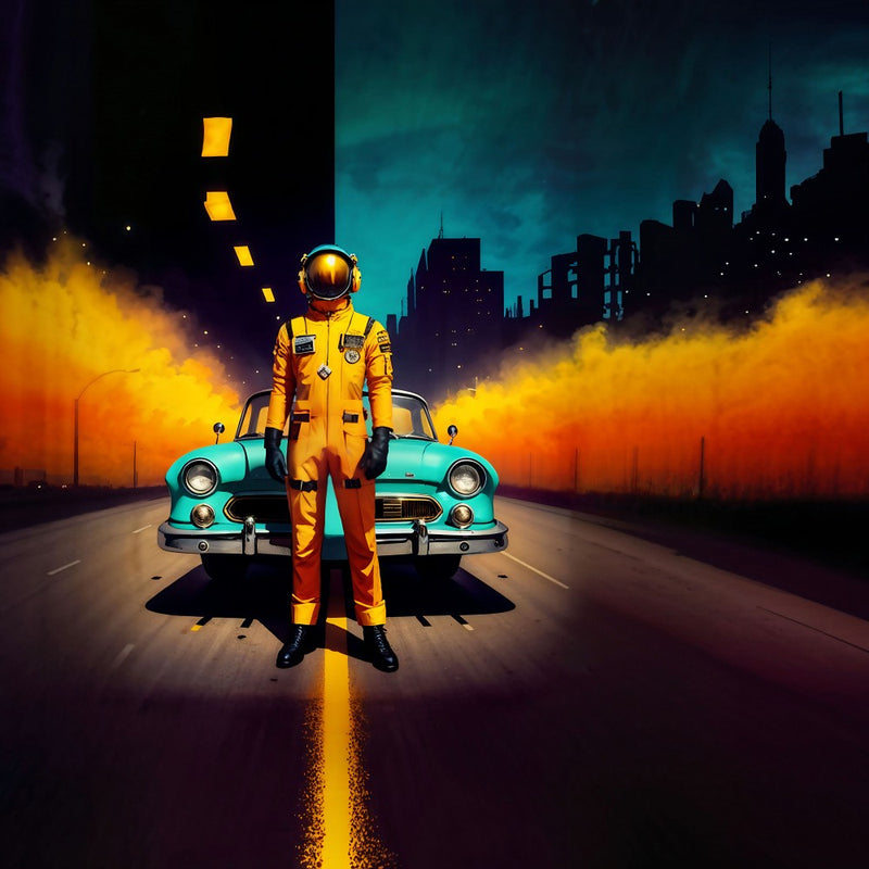 Fancy Car Astronaut