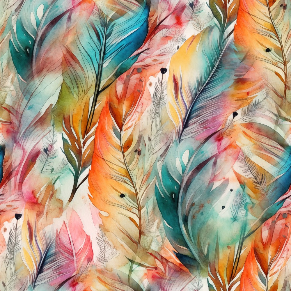 Watercolor Feathers 9