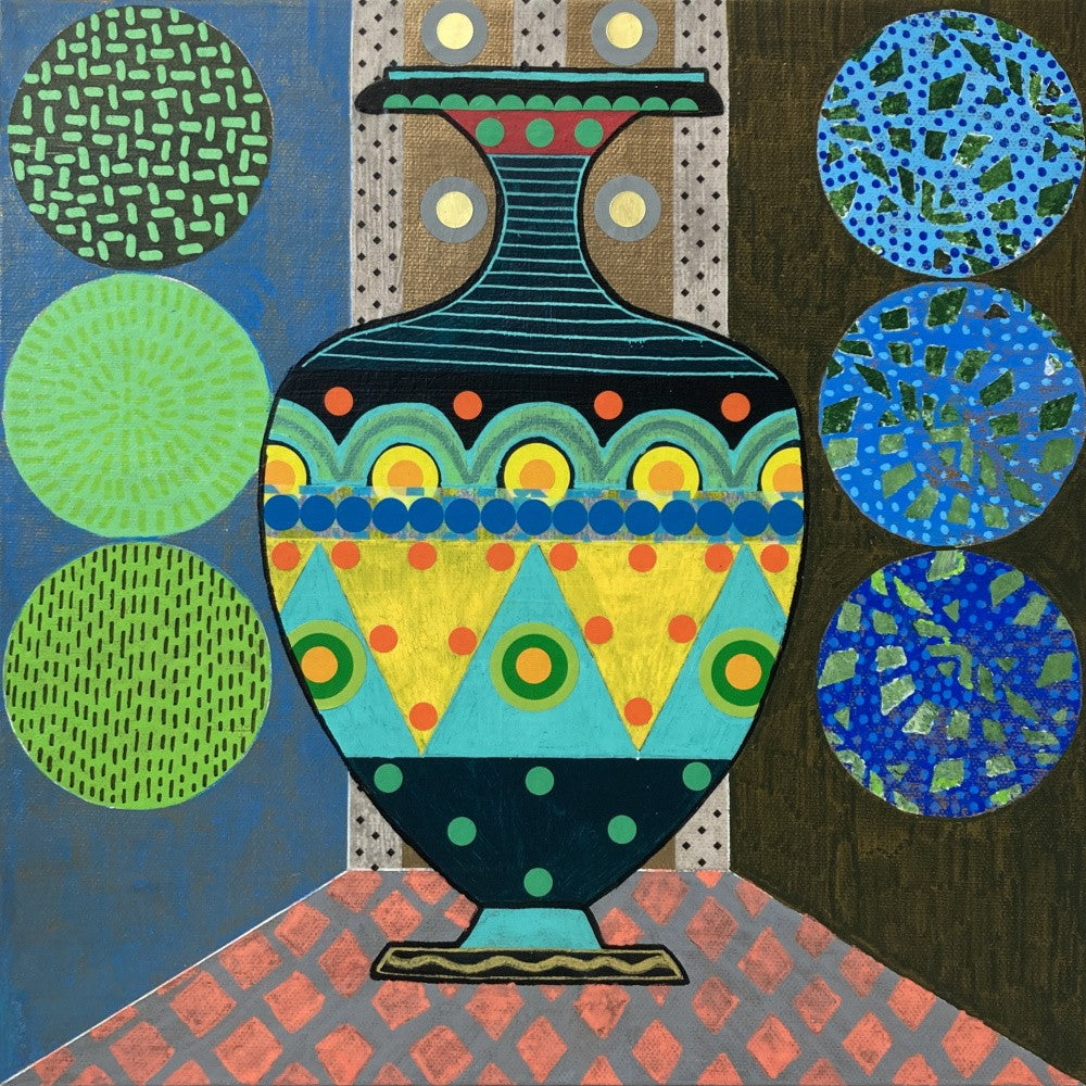 Dunkelgrüne Vase