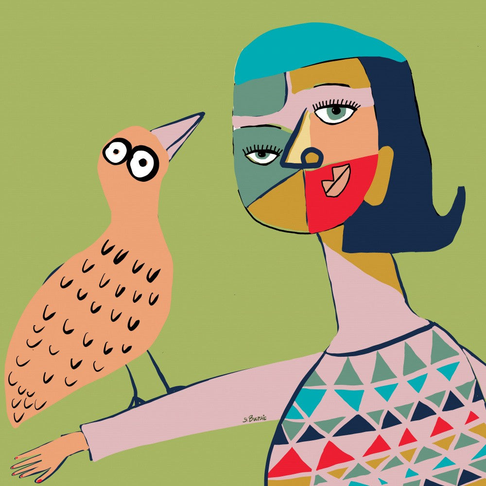Lady with bird
