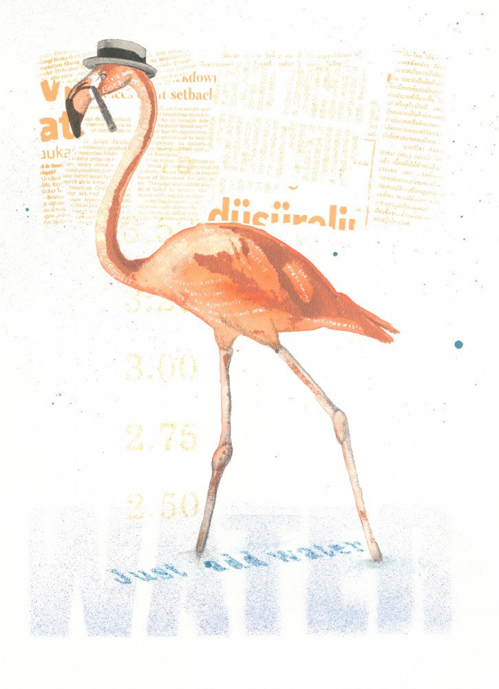Flamingo On a Stroll