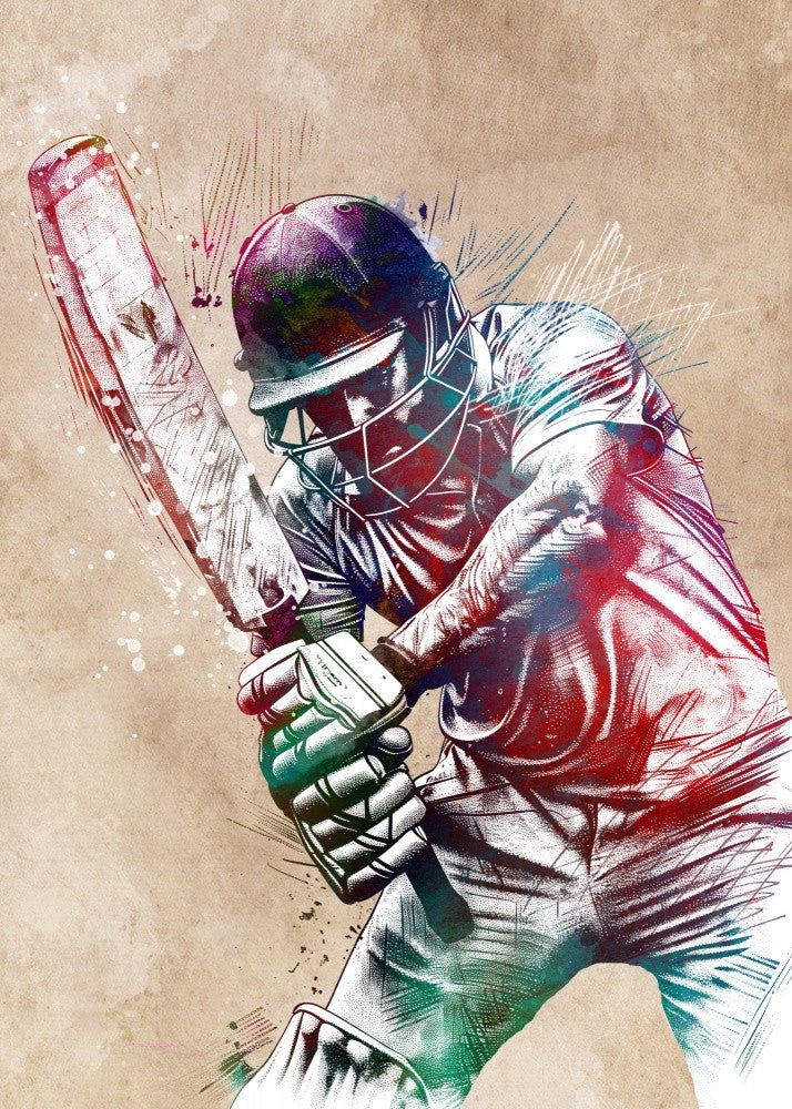 Cricket sport art