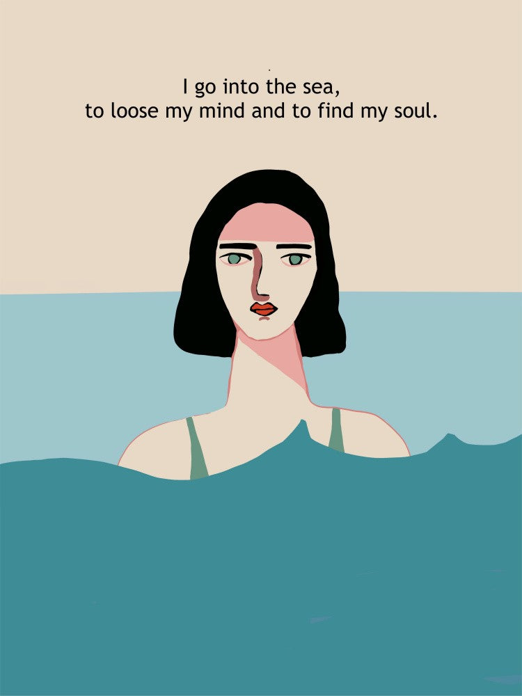 Ocean SWIMMER WITH TEXT