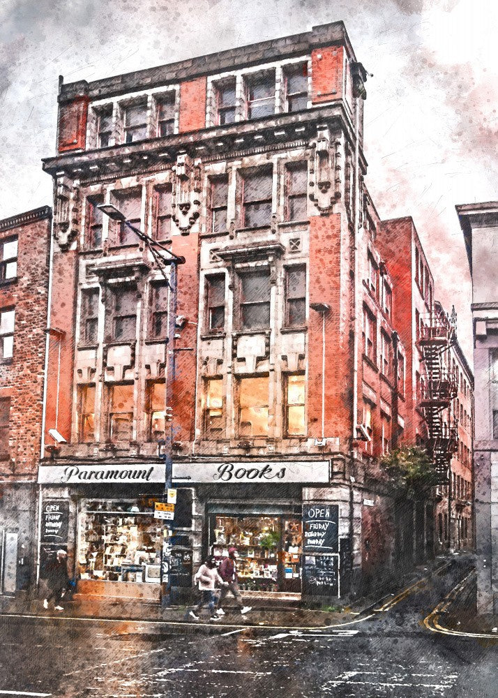 Manchester City England  Watercolor Art  (1)