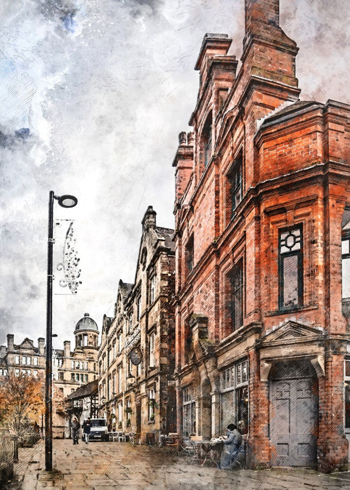 Manchester City England  Watercolor Art  (13)