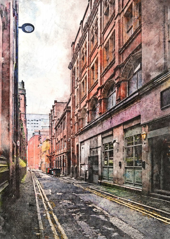 Manchester City England  Watercolor Art  (18)