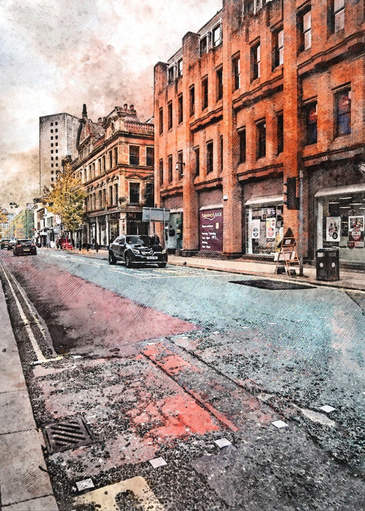 Manchester City England  Watercolor Art  (21)