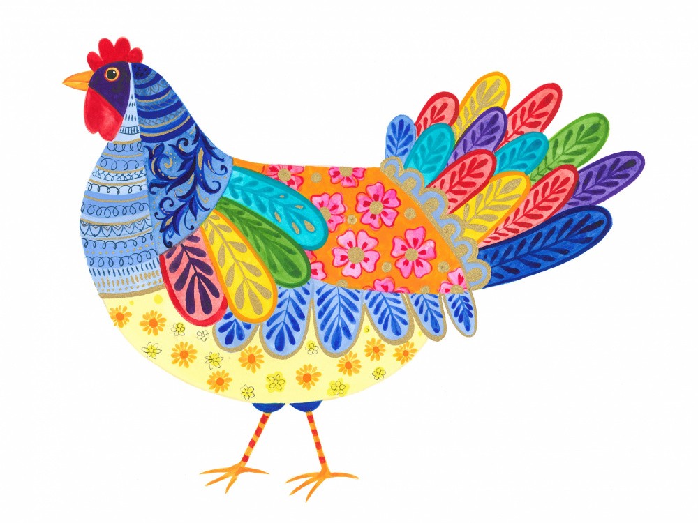 Vibrant Hen Delight