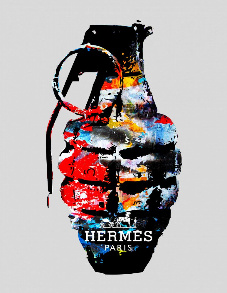 709 Grenade Hermes Impression Toile