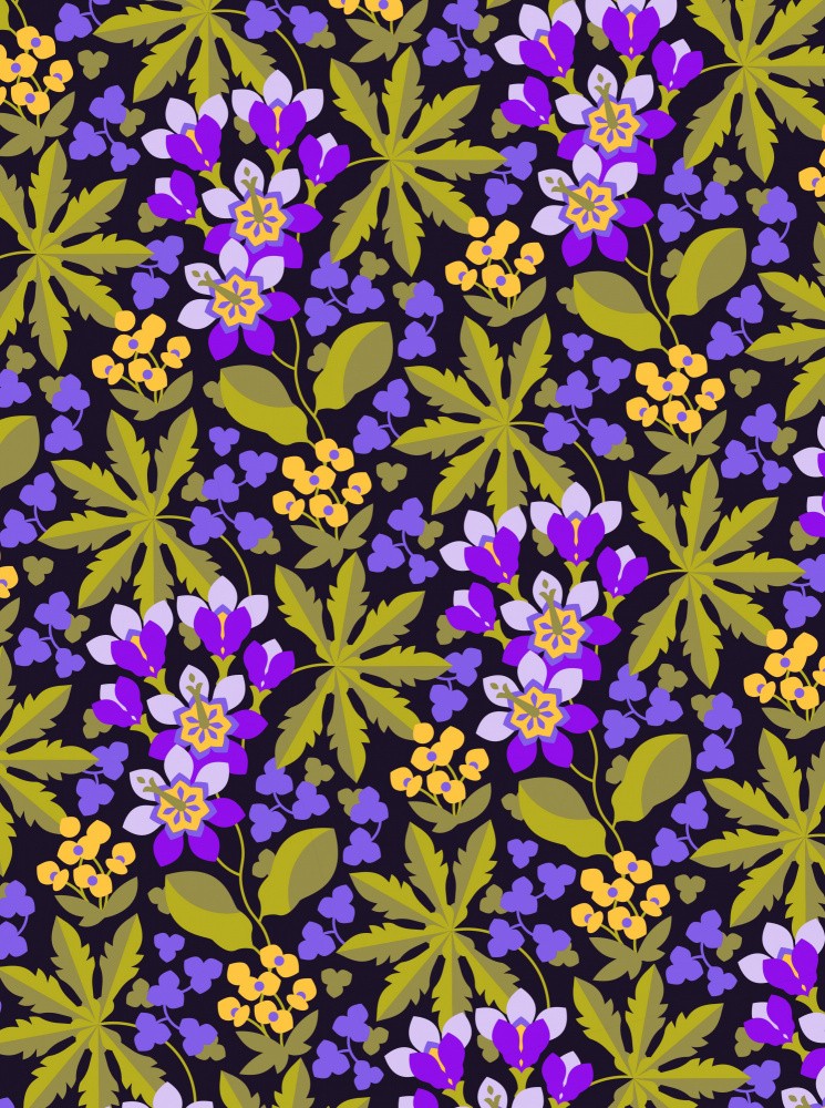 Wallpaper Pattern Tropical Floeal Paradisee Vibe Illustration