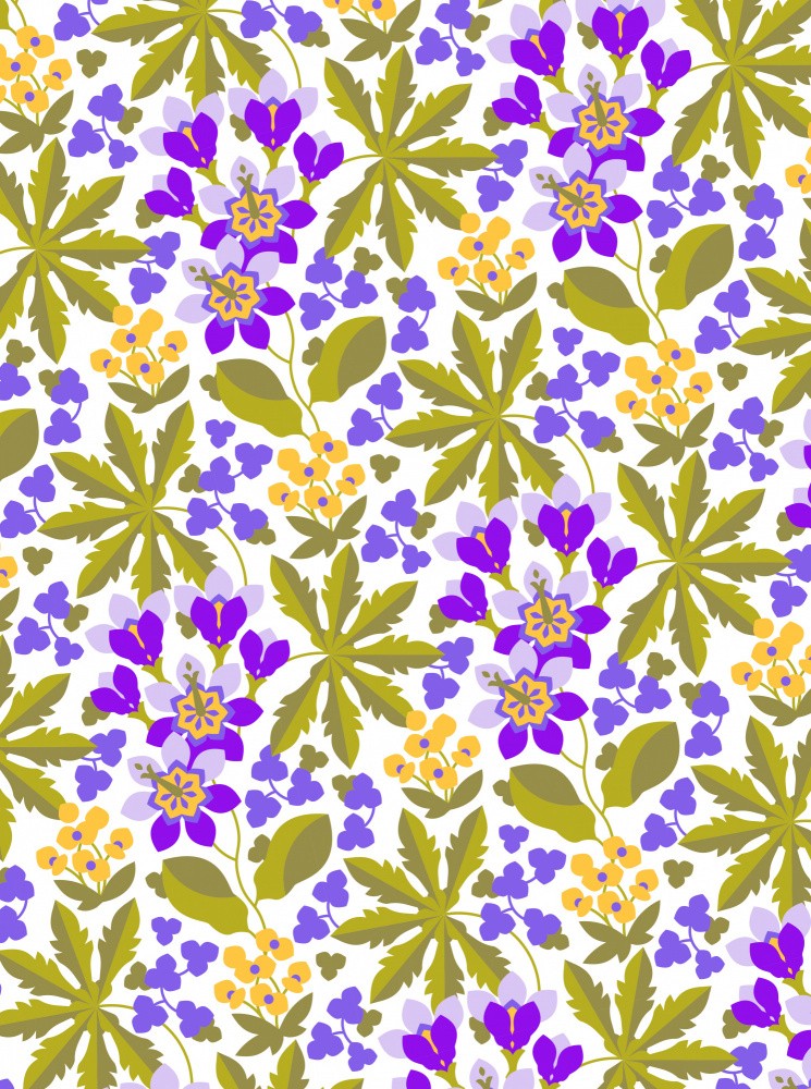 Wallpaper Pattern Tropical Floeal Paradisee Vibe Illustration
