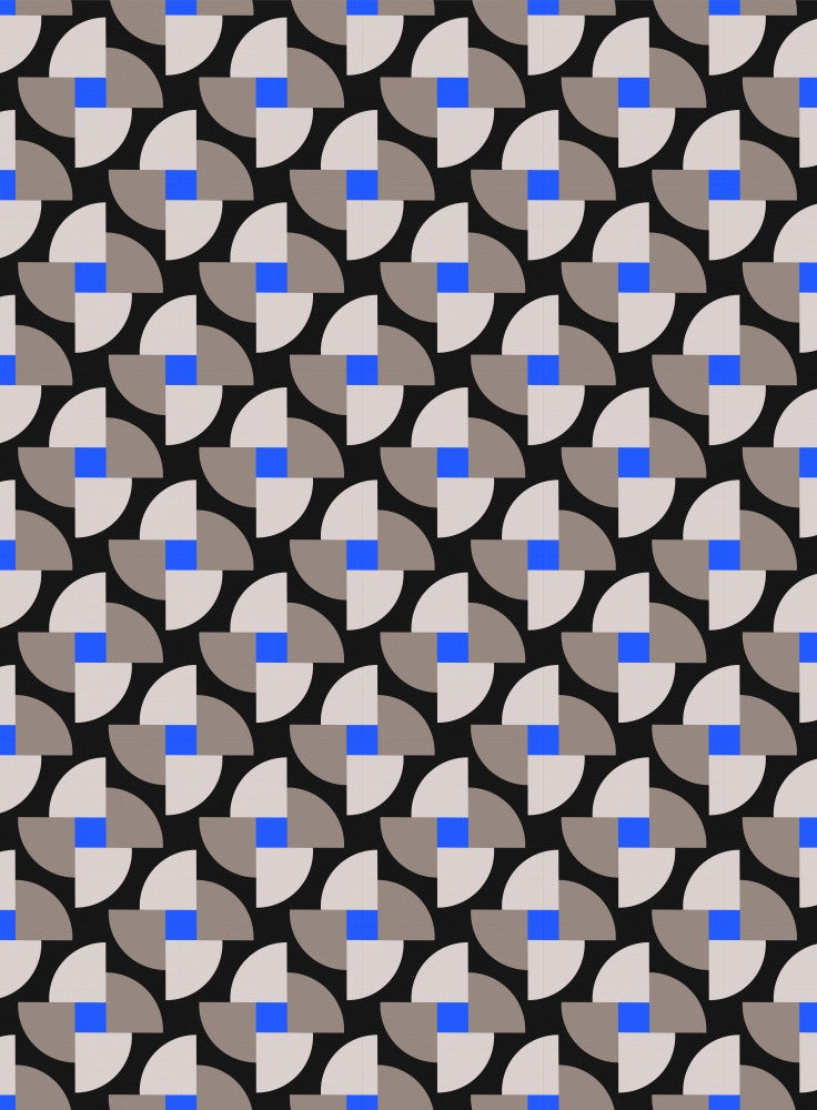 Fluger Pattern In Black And Blue Stylish Minimal Wallpaper Pattern