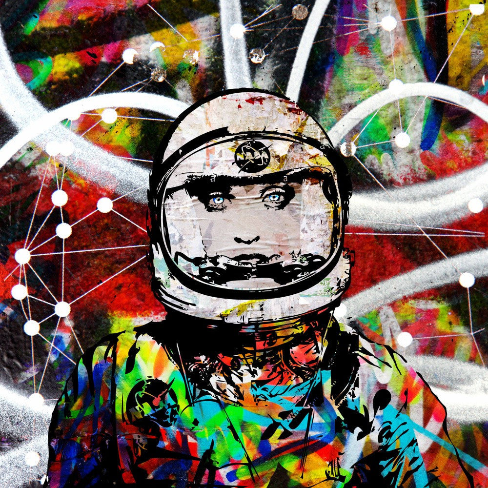 Woman Stuck In Space Odyssey By a Wonderful Moonlight