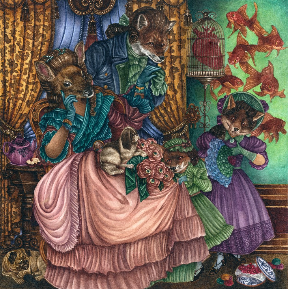 Animal Family in Drawing room