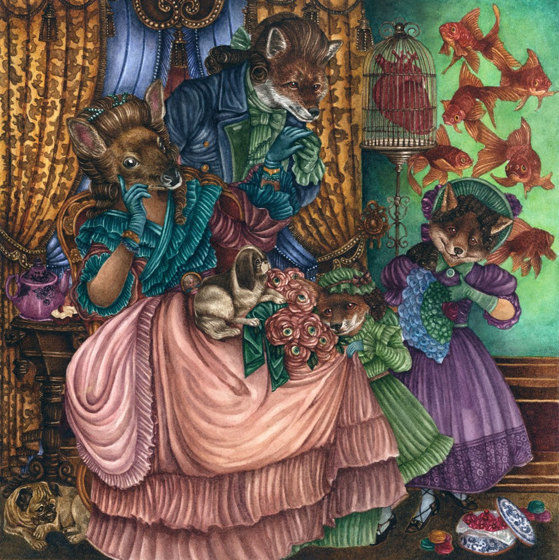 Animal Family in Drawing room