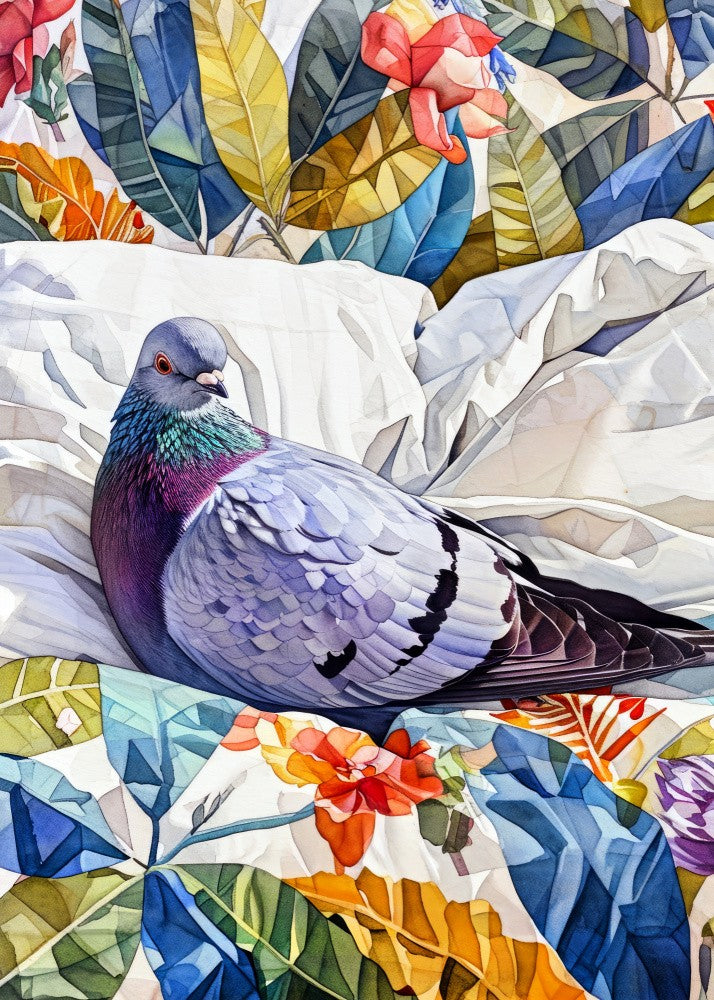 Animal Watercolor Art Bird Dove Pigeon 1