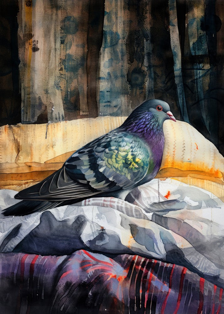 Animal Watercolor Art Bird Dove Pigeon 3